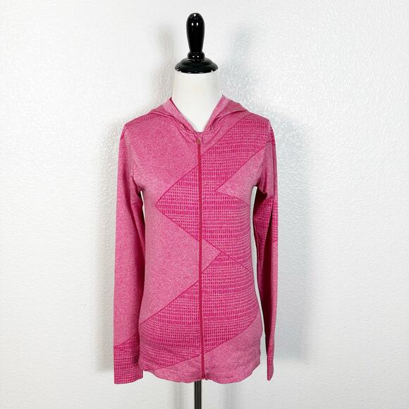 Oiselle Womens Full Zip Lightweight Hooded Jacket in Pink Size Small - Picture 1 of 12